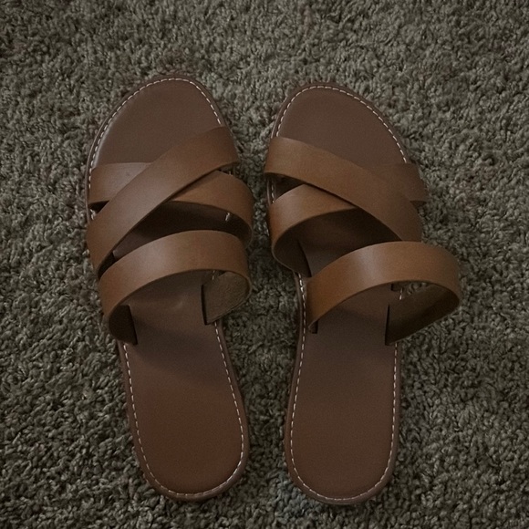 Brown Strappy Sandals, Shein - Picture 1 of 2
